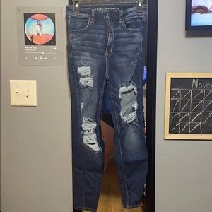 Dark wash ripped American Eagle jeans